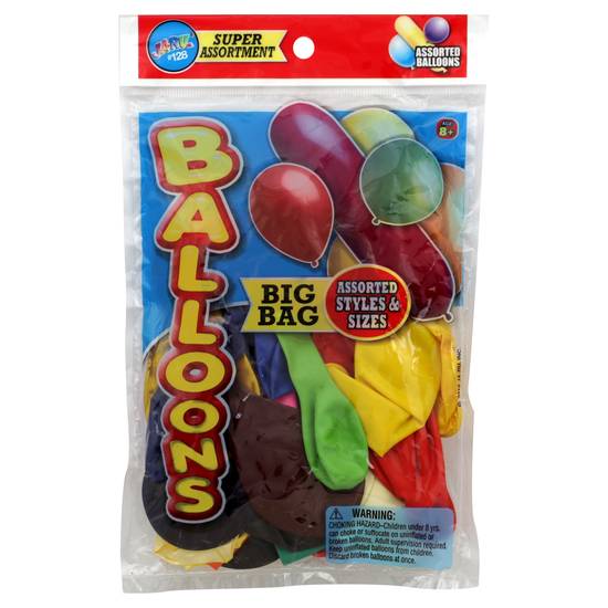 Ja-Ru Inc. Assorted Styles & Colors Big Bag Balloons