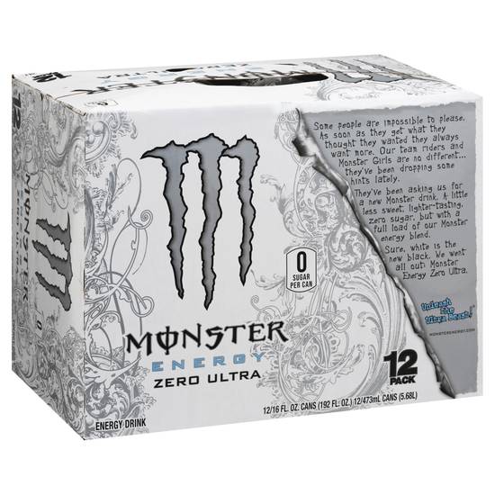Monster Energy Zero Ultra Energy Drinks (12 ct, 16 fl oz)