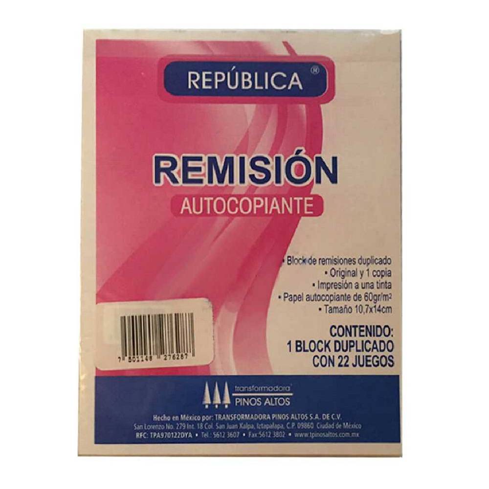 Fergero · Hojas de remisión