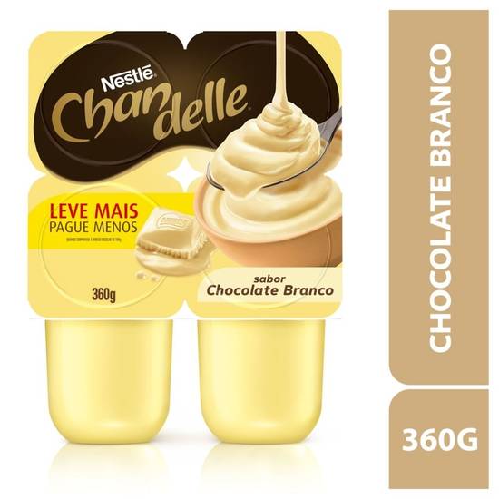 Nestlé sobremesa láctea sabor chocolate branco chandelle
