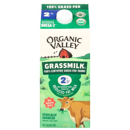 Organic Valley Reduced Fat 2% Whole Milk (0.5 gal)