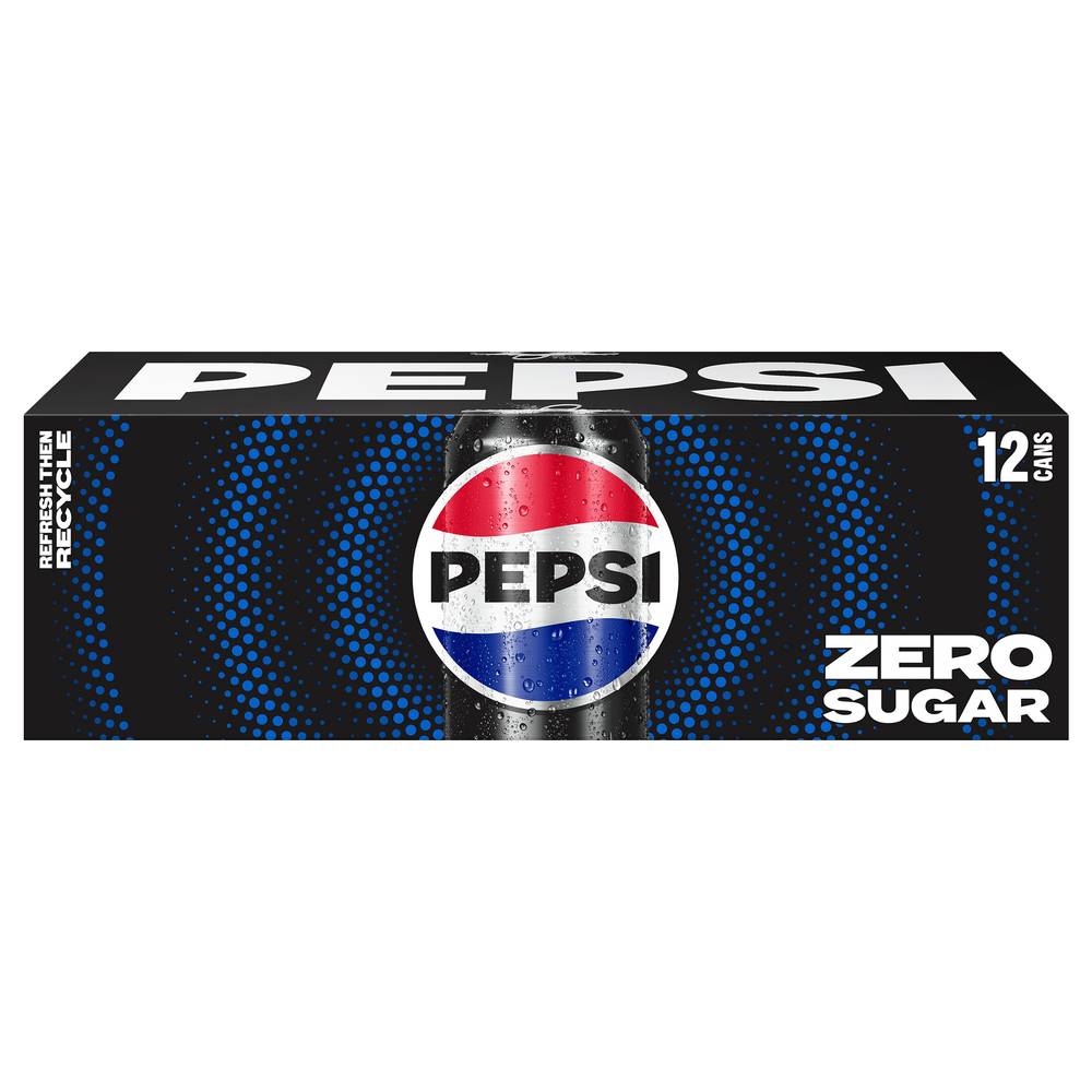 Pepsi Zero Sugar Cola Soda (12 x 12 fl oz)