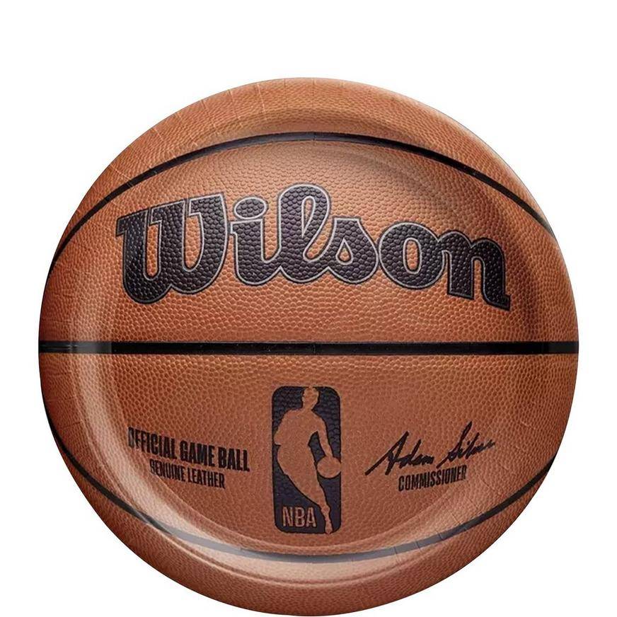 Wilson Basketball Paper Dessert Plates, 7in, 18ct