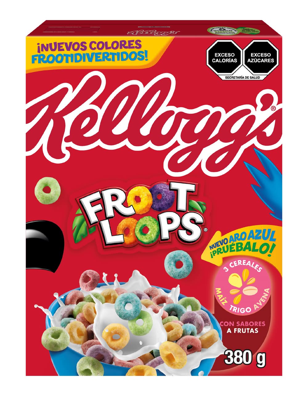 Froot Loops · Cereal de maíz, avena y trigo, frutas (380 g)