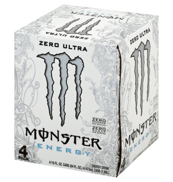 Monster Energy Zero Ultra 16oz Can 4-Pack