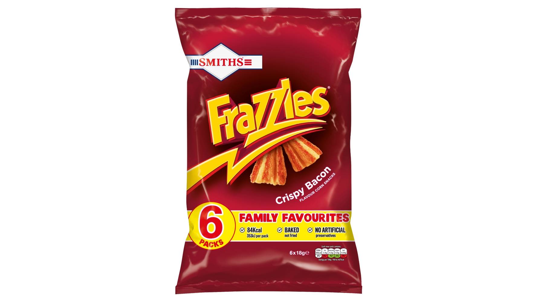 Frazzles Bacon Crisps Multipack 6 x 20g