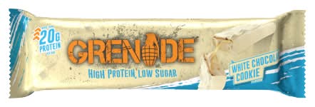 Grenade White Chocolate Cookie, High Protein Low Sugar Bar (60g)