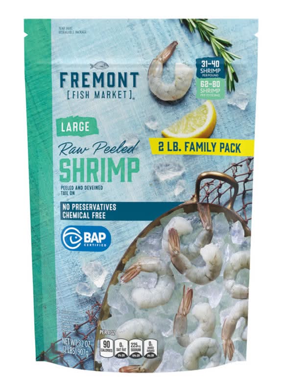 Fremont Fish Market Raw Peeled Shrimp Family pack, L (32 oz)