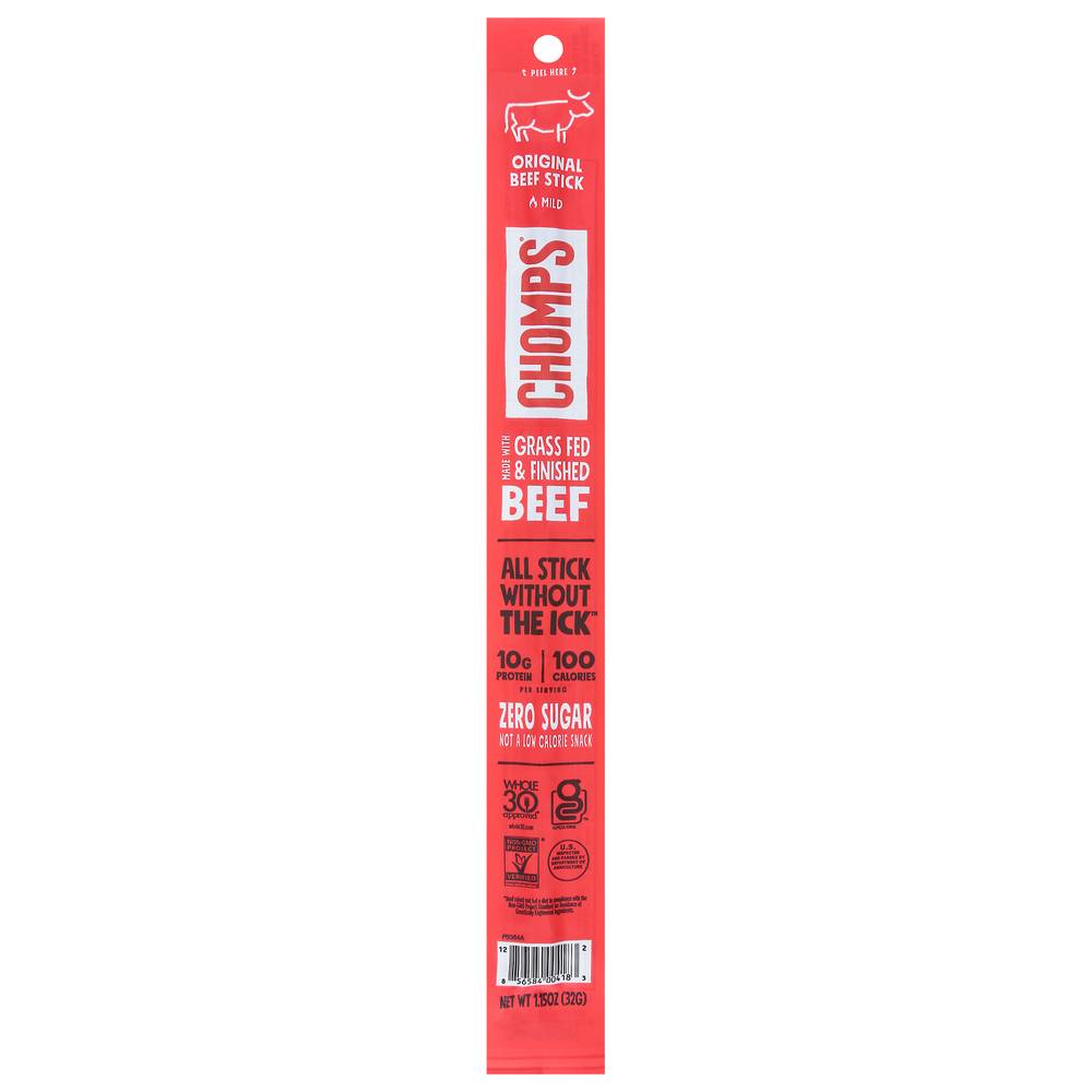 Chomps Grass Fed Snack Stick, Beef (1.15 oz)