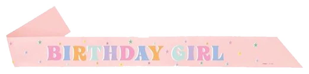 321 Party! Pink Pastel "Birthday Girl" Sash