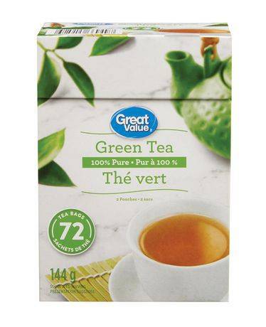 Great Value Green Tea (144 g, 72 tea bags)
