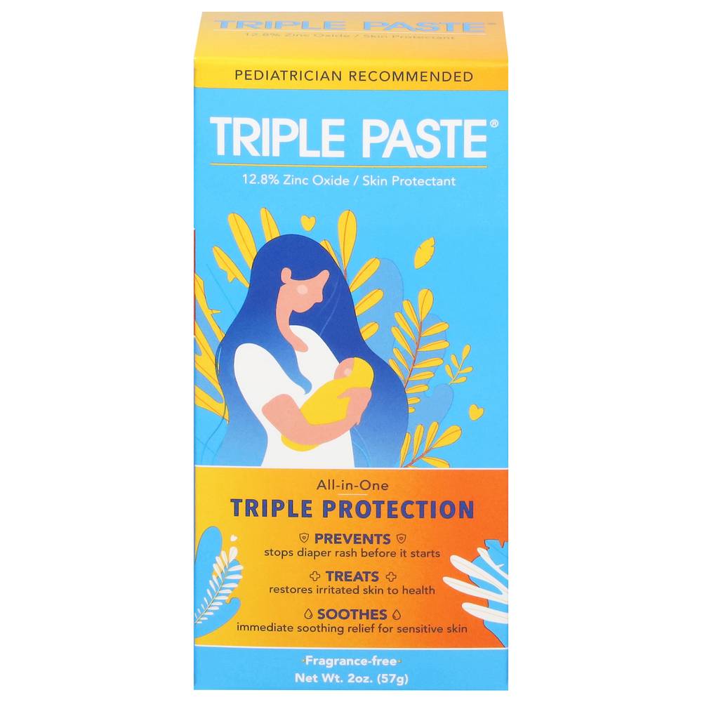 Triple Paste Zinc Oxide Medicated Diaper Rash Ointment (2 oz)