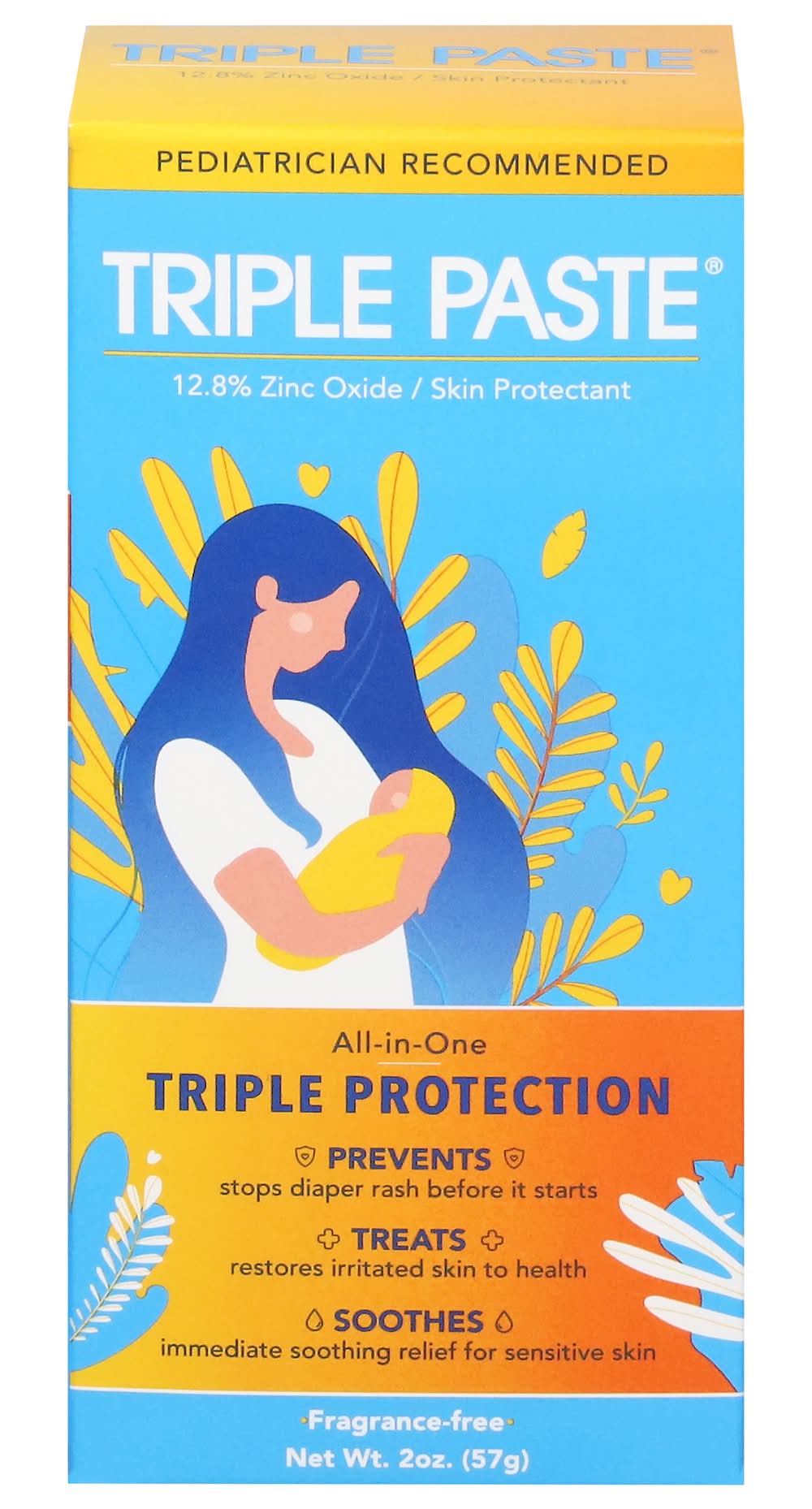 Triple Paste Zinc Oxide Medicated Diaper Rash Ointment (2 oz)