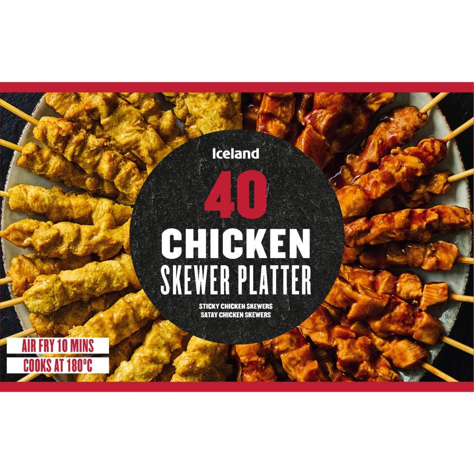 Iceland 40 Chicken Skewer Platter 460g