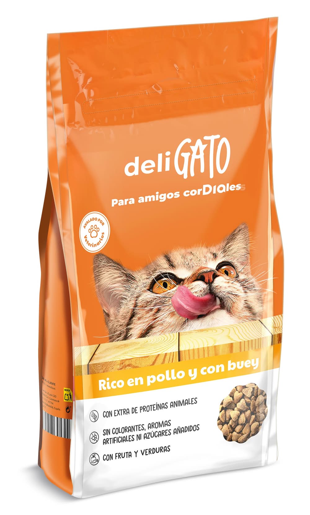 Alimento Para Gatos Con Pollo Y Buey Deligato De Dia Bolsa 1.5 Kg