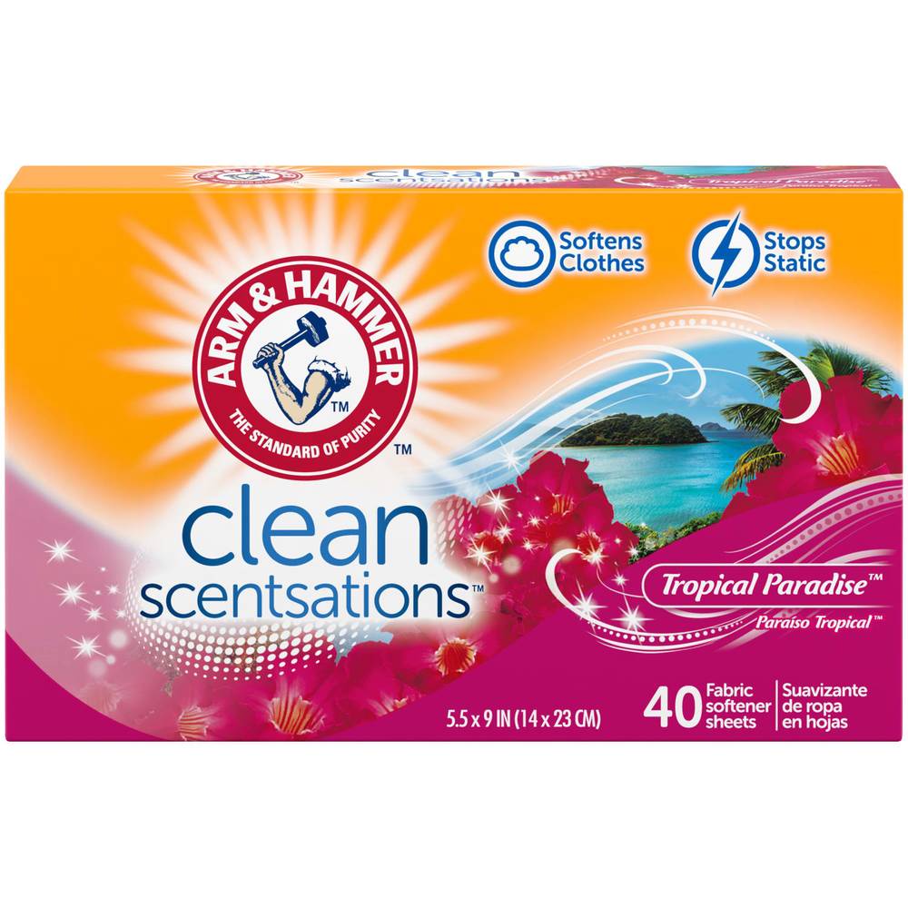 Arm & Hammer Fresh 'N Soft Tropical Burst Fabric Softener Sheets ( 40 ct )