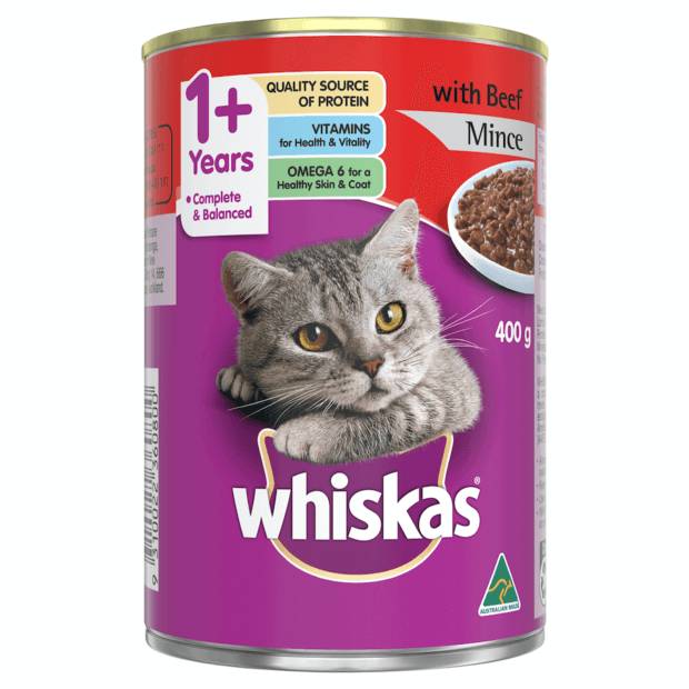 Whiskas Beef Mince 1+ year 400g