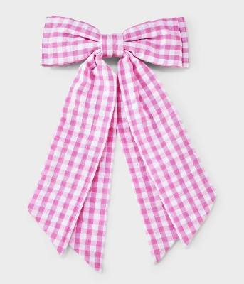 Girls' Gingham Bow Barrette Hair Clip - art class™: Fashion Accessory for All Hair Types