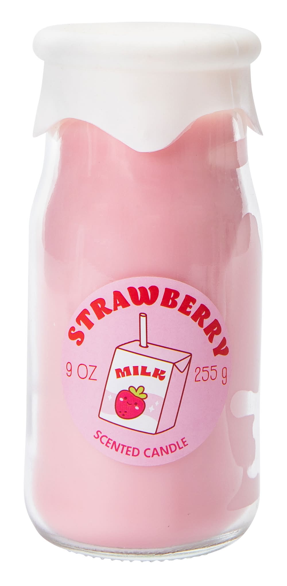Flavored-Milk Scented Candle 9oz Strawberry