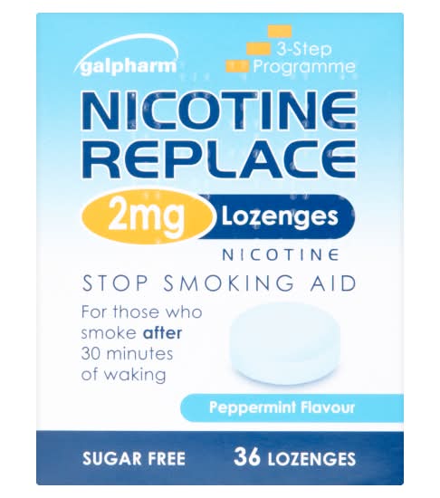 Galpharm Peppermint, Nicotine Replace 2mg Lozenges (36 pack)