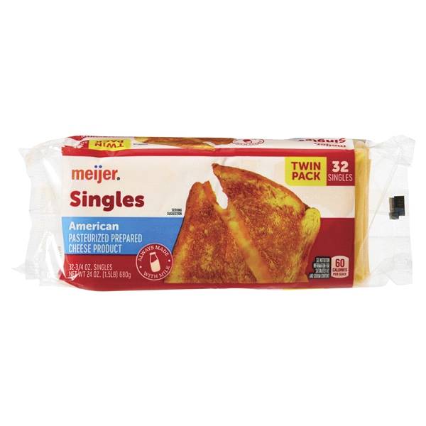 Meijer American Cheese Singles, Twin pack (24 oz)
