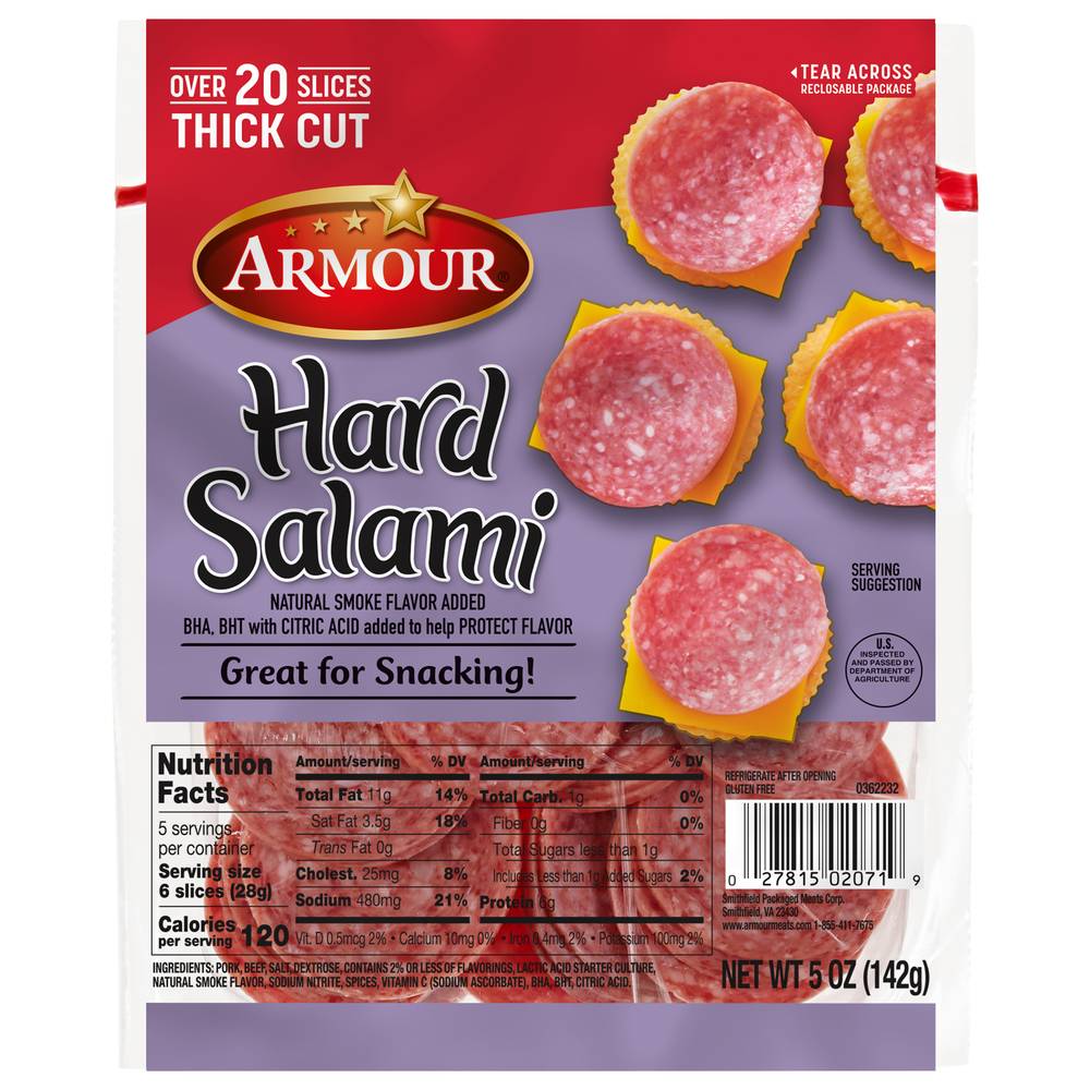 Armour Thick Cut Hard Salami (5 oz)