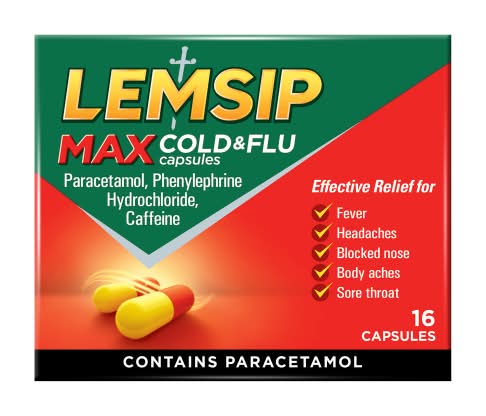 Lemsip Max Cold & Flu Capsules (16 pack)