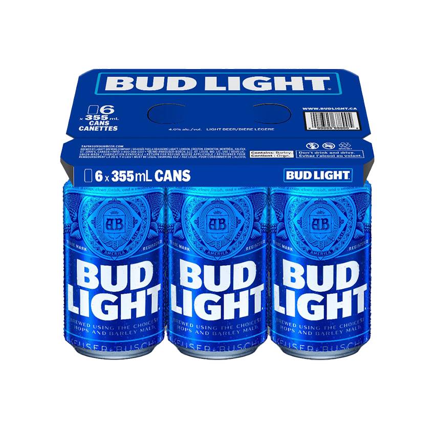 Bud Light  (6 Cans, 355ml)