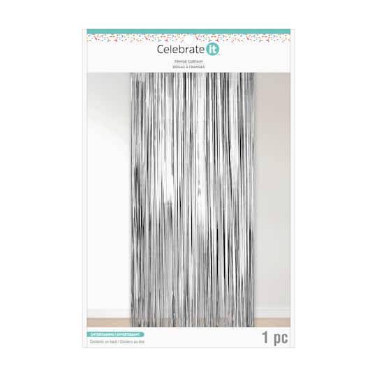 Silver Fringe Curtain By Celebrate It