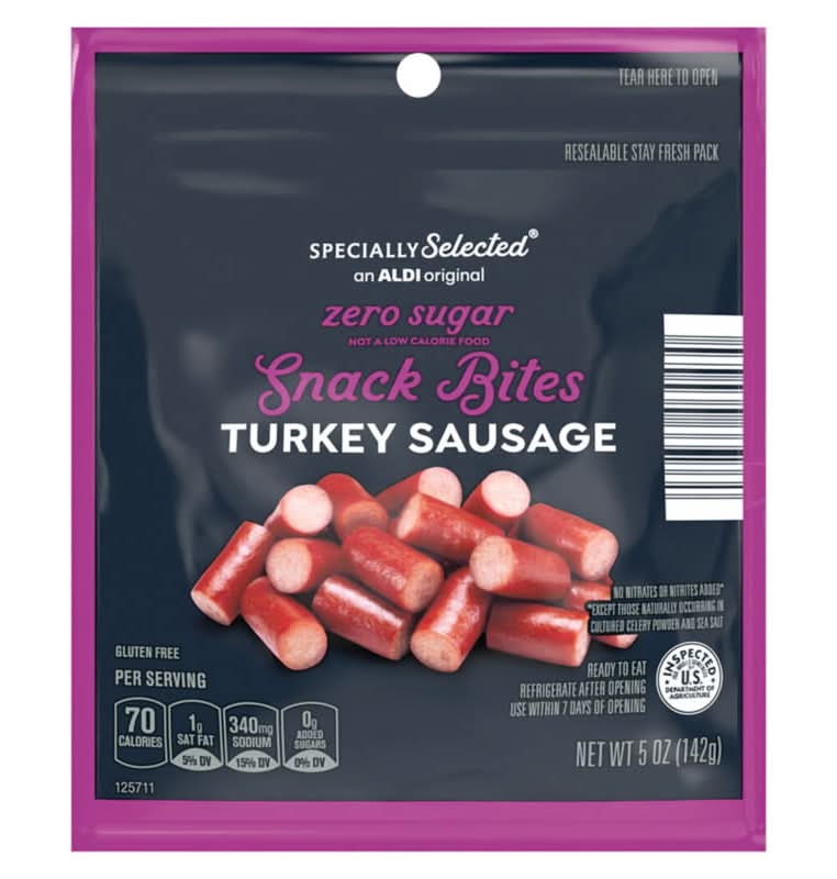 Specially Selected Zero Sugar Sausage Snack Bites, Turkey (5 oz)