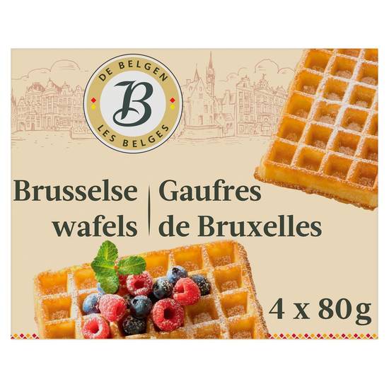 Les Belges Gaufres de Bruxelles 4 x 80 g