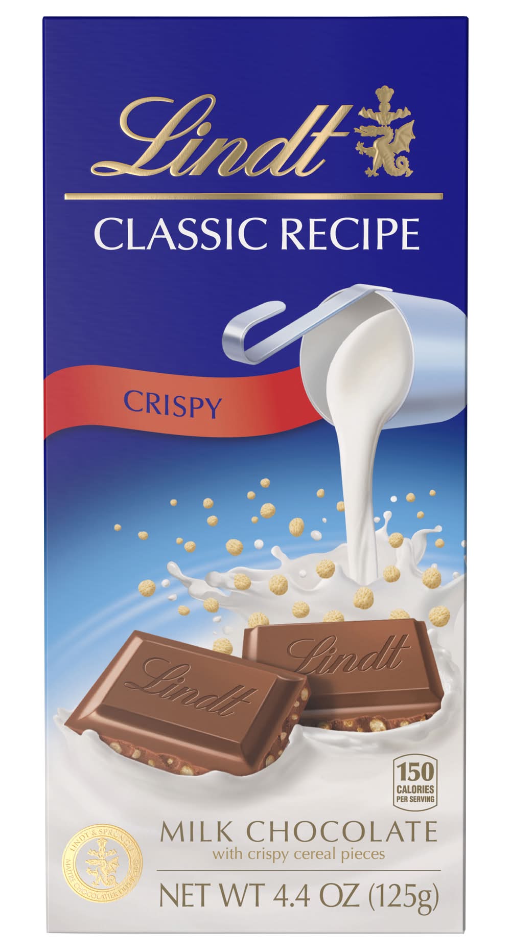 Lindt Classic Recipe Crispy Candy Bar, Milk Chocolate (4.4 oz)