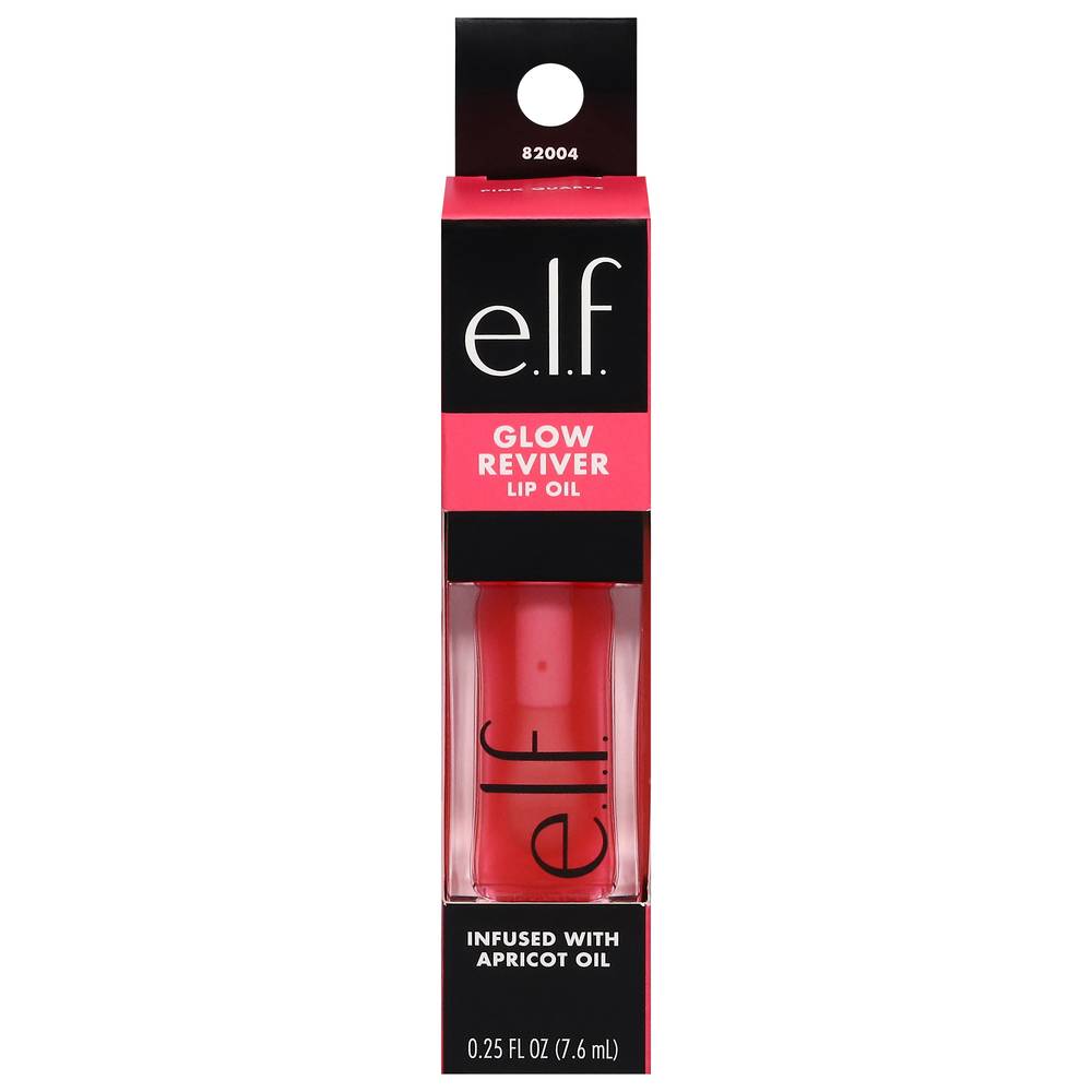 e.l.f. Quartz Glow Reviver Lip Oil, Pink (0.25 fl oz)