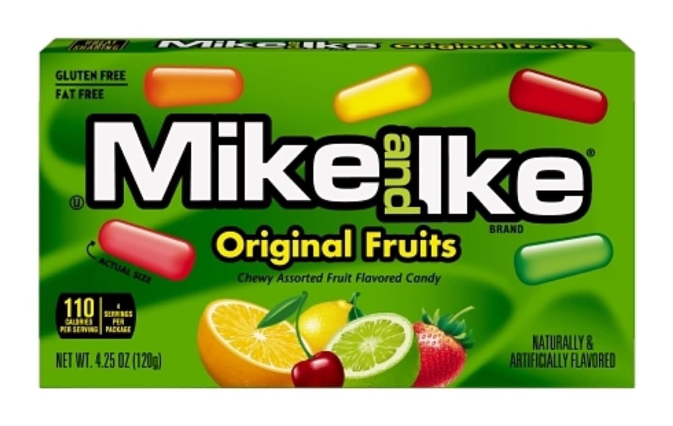 Mike And Ike Original Fruits Chewy Candy 4.25 Oz