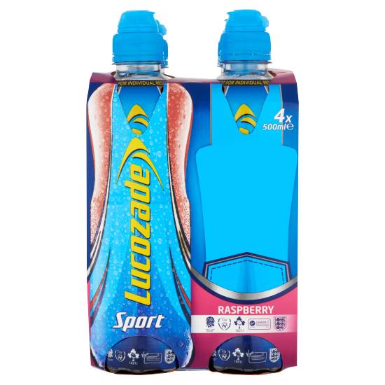 Lucozade Sport Drink (4 pack, 500 ml) (raspberry)