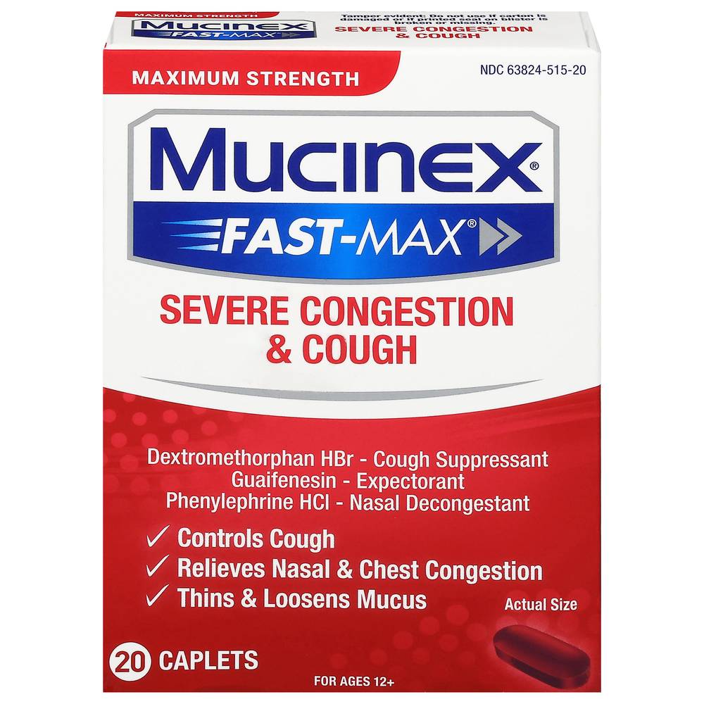 Mucinex Fast-Max Severe Congestion and Cough Caplets (1.6 oz)