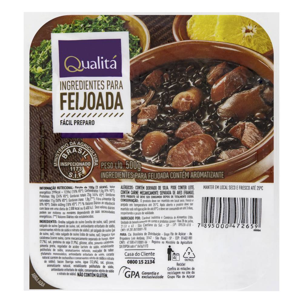 Qualitá · Ingredientes para feijoada (500 g)