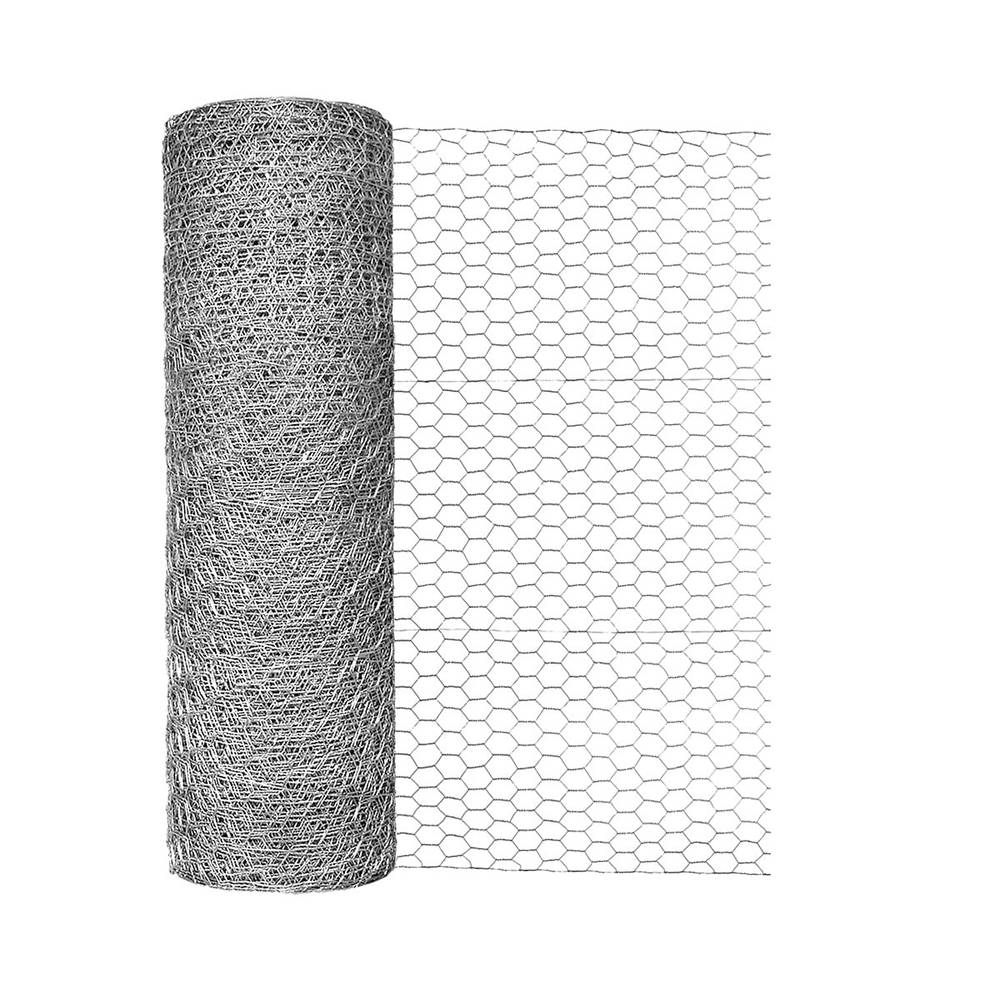 GARDEN CRAFT 150-ft x 2-ft Gray Galvanized Steel Chicken Wire Rolled Fencing with Mesh Size 1-in | 162415