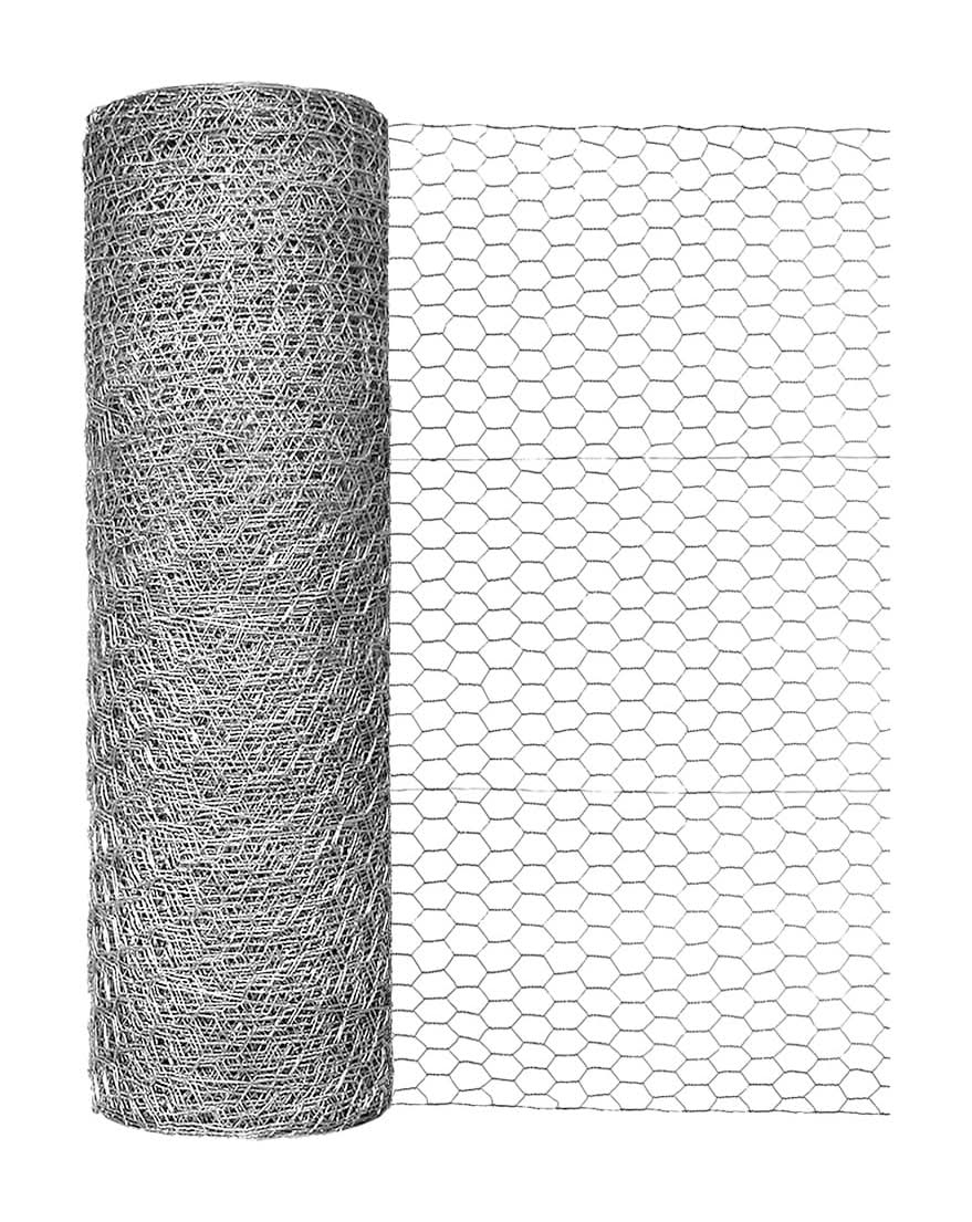 GARDEN CRAFT 150-ft x 2-ft Gray/Silver Steel Chicken Wire Rolled Fencing 1-in - Mesh Size