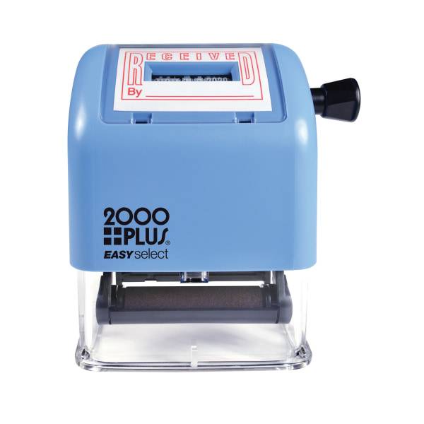 2000Plus Received Date Stamp Dater Easy Select Self-Inking Received Date Stamp Dater 1 7/8 X 1 Impression Red Ink