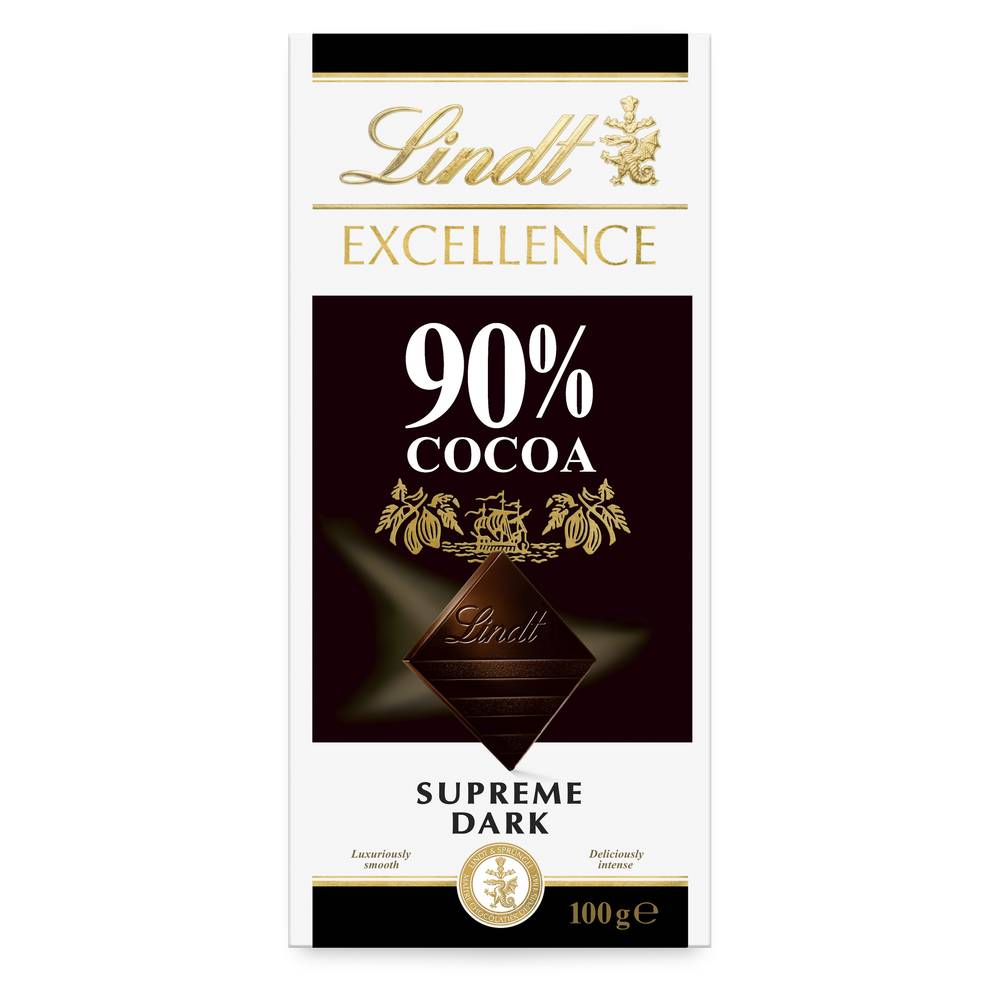 Lindt Excellence 90% Cocoa Supreme Dark Chocolate (100g)