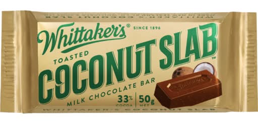 Whittaker's Coconut Slab Milk Chocolate Bar (50g)