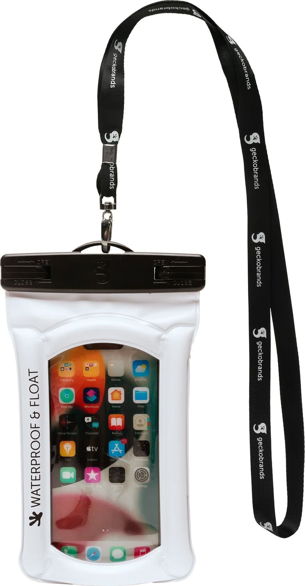 geckobrands Waterproof Phone Case Floating Dry Bag (White)