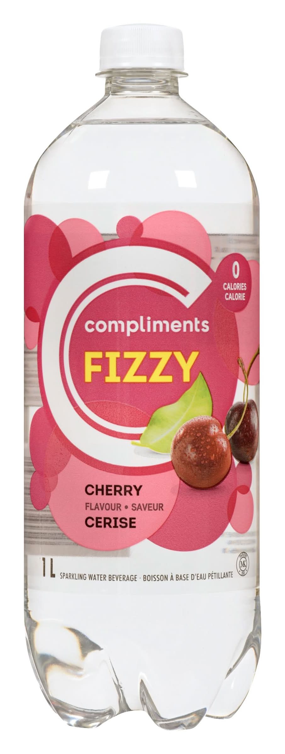 Compliments Fizzy Diet Cherry Sparkling Water (1 L)