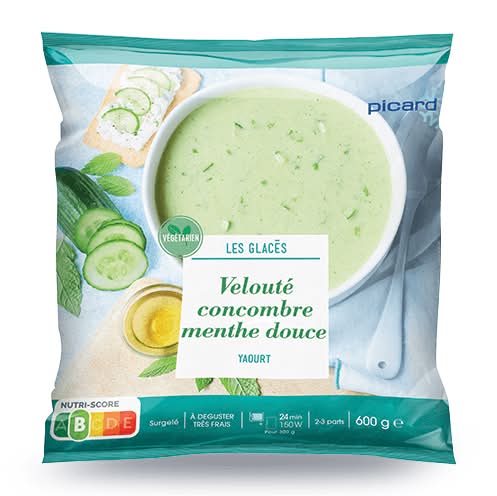 Velouté glacé de concombre à la menthe
