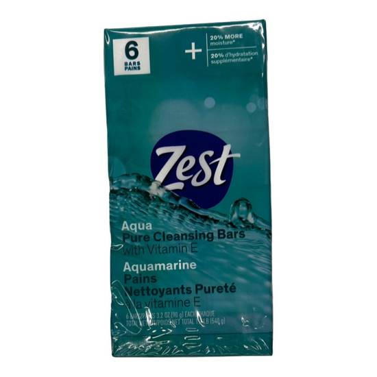 Zest Aqua Pure Cleansing Bars With Vitamin E (6 ct)