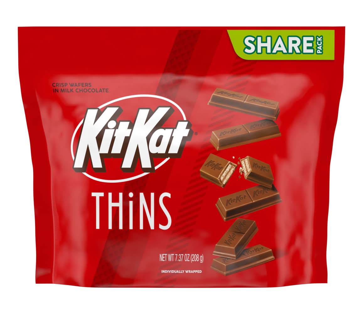 KitKat Thins Crisp Wafer Covered With Chocolate, Milk Chocolate (7.37 oz)
