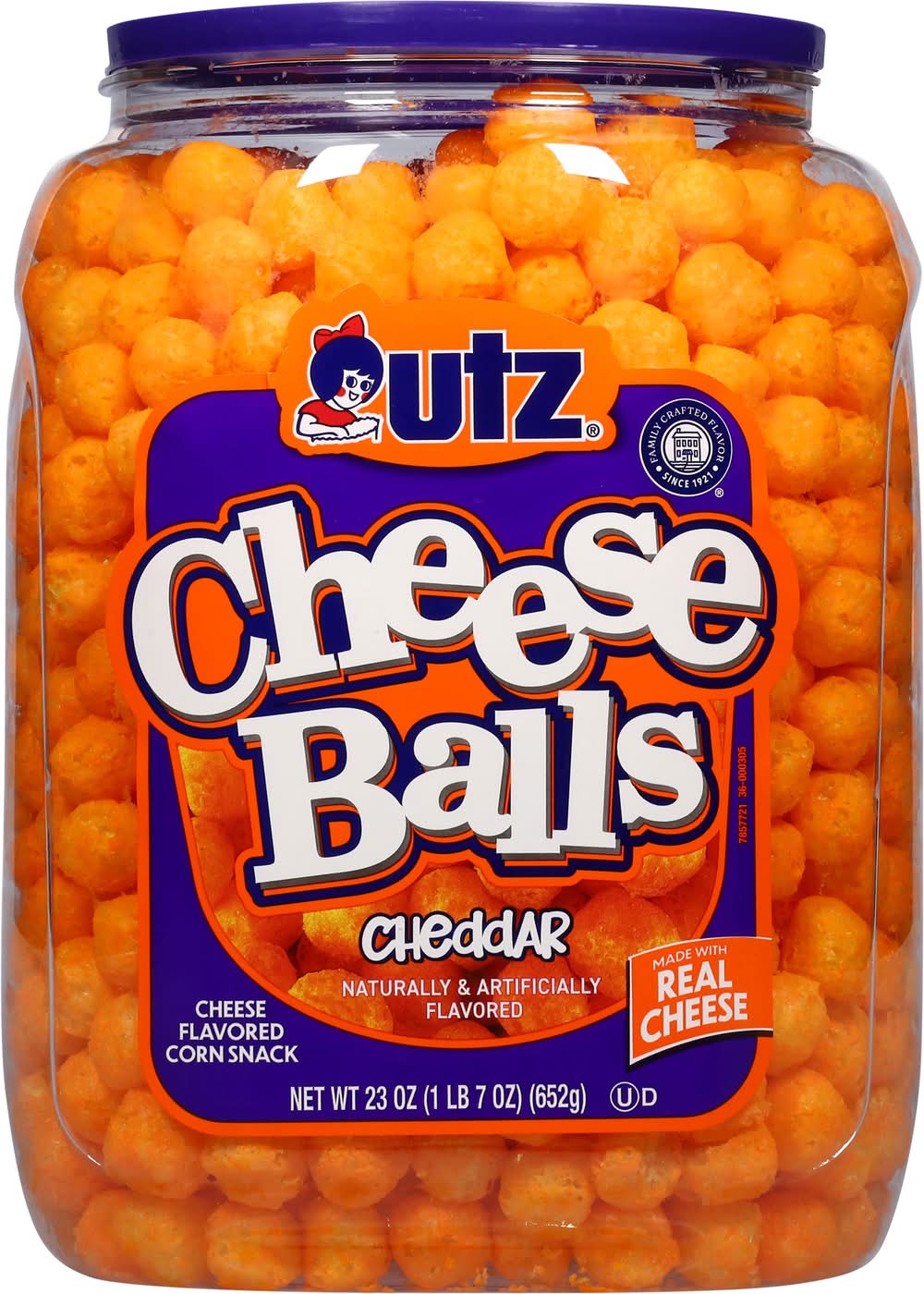 Utz Corn Snack Balls, Cheddar Cheese (23 oz)