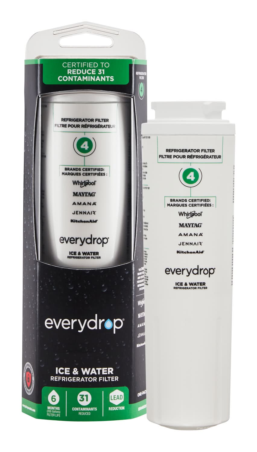 Whirlpool Everydrop Refrigerator Replacement Filter For Whirlpool Filter 4