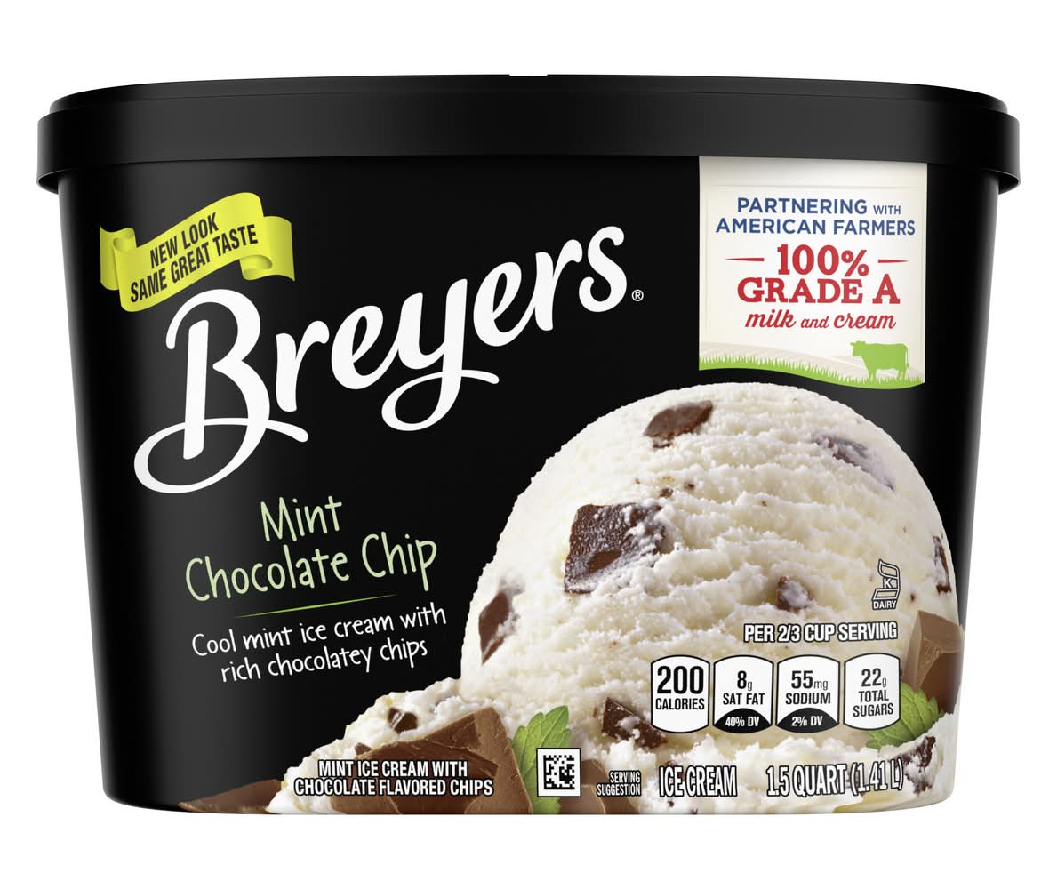 Breyers Ice Cream, Mint Chocolate Chip (1.5 qt)